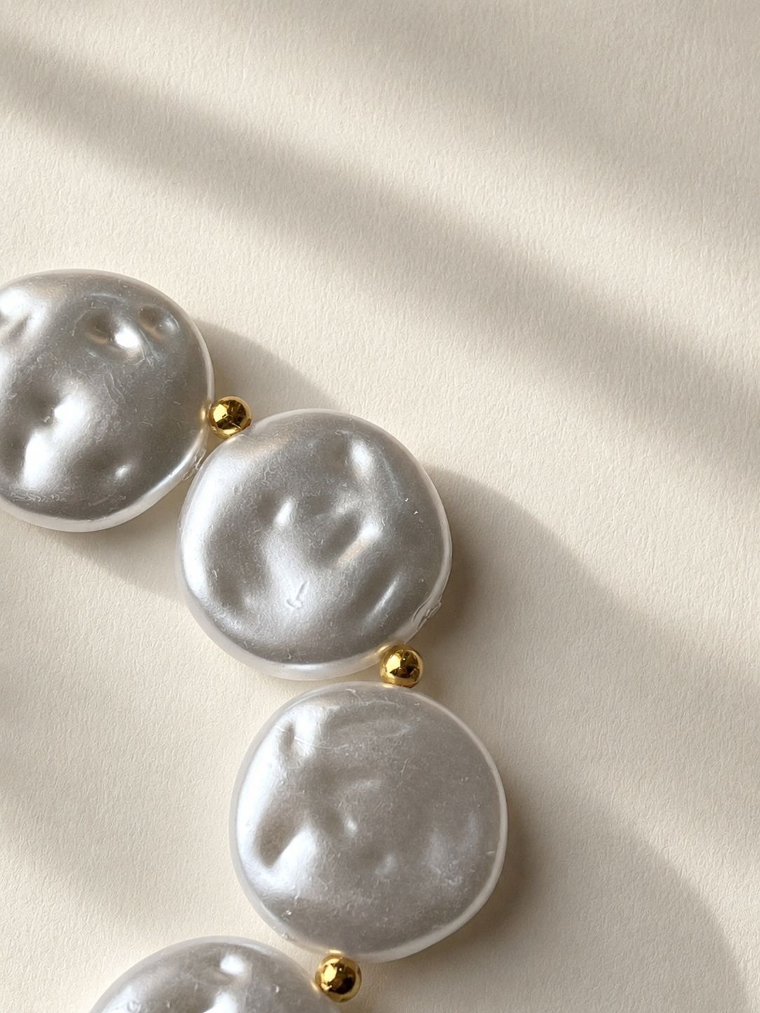 White pearl statement bracelet